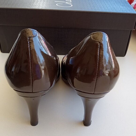 Cole Haan Mahogany Patent Heels - Picture 5 of 8